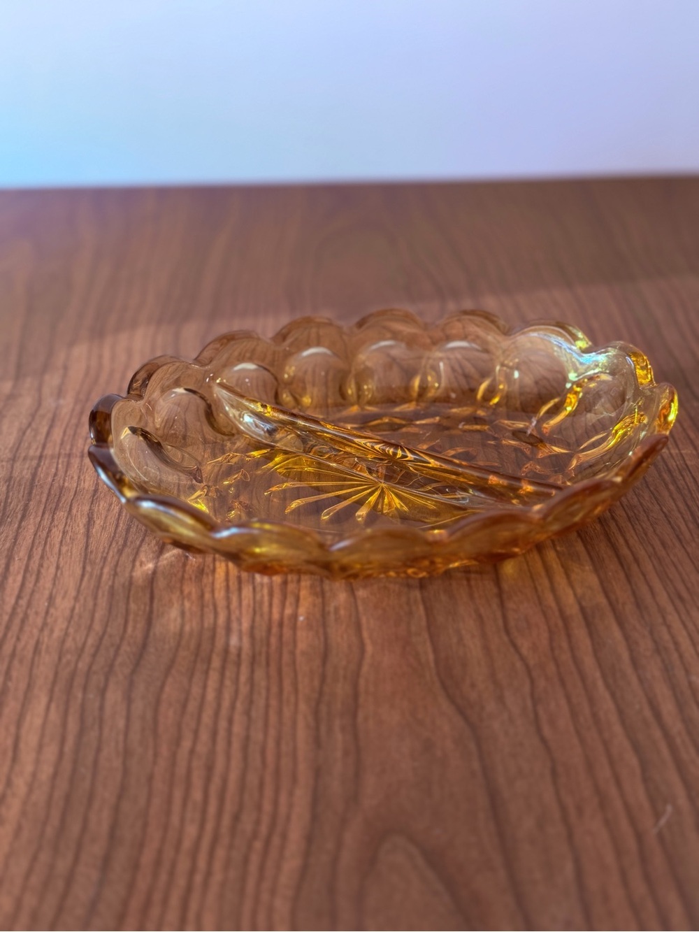 Indiana Glass Marigold Relish Dish